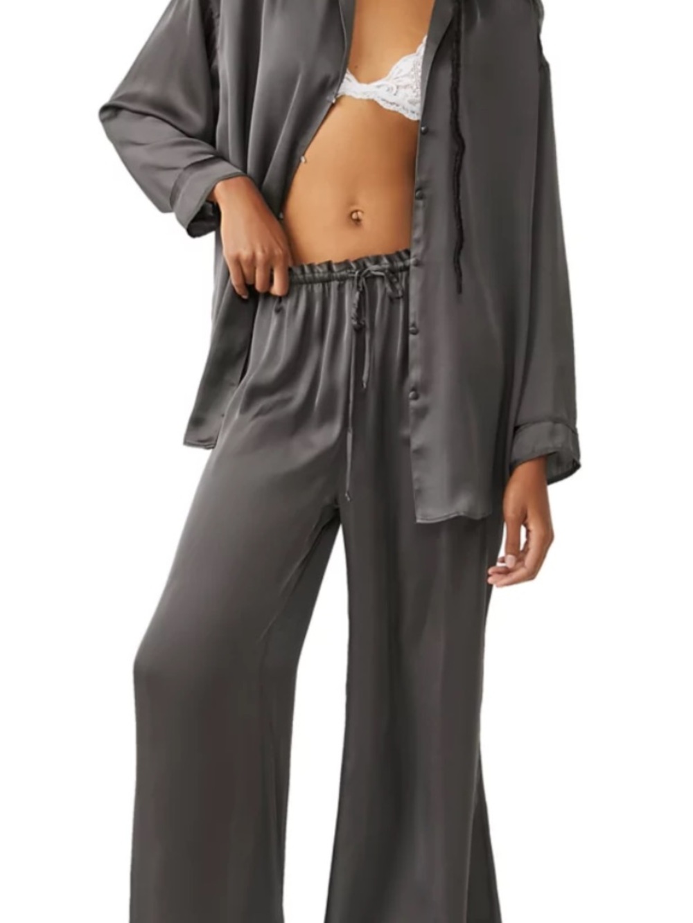 NWT retail $98 size S #FreePeople #Intimately, Dreamy Days Pajama Set in black.